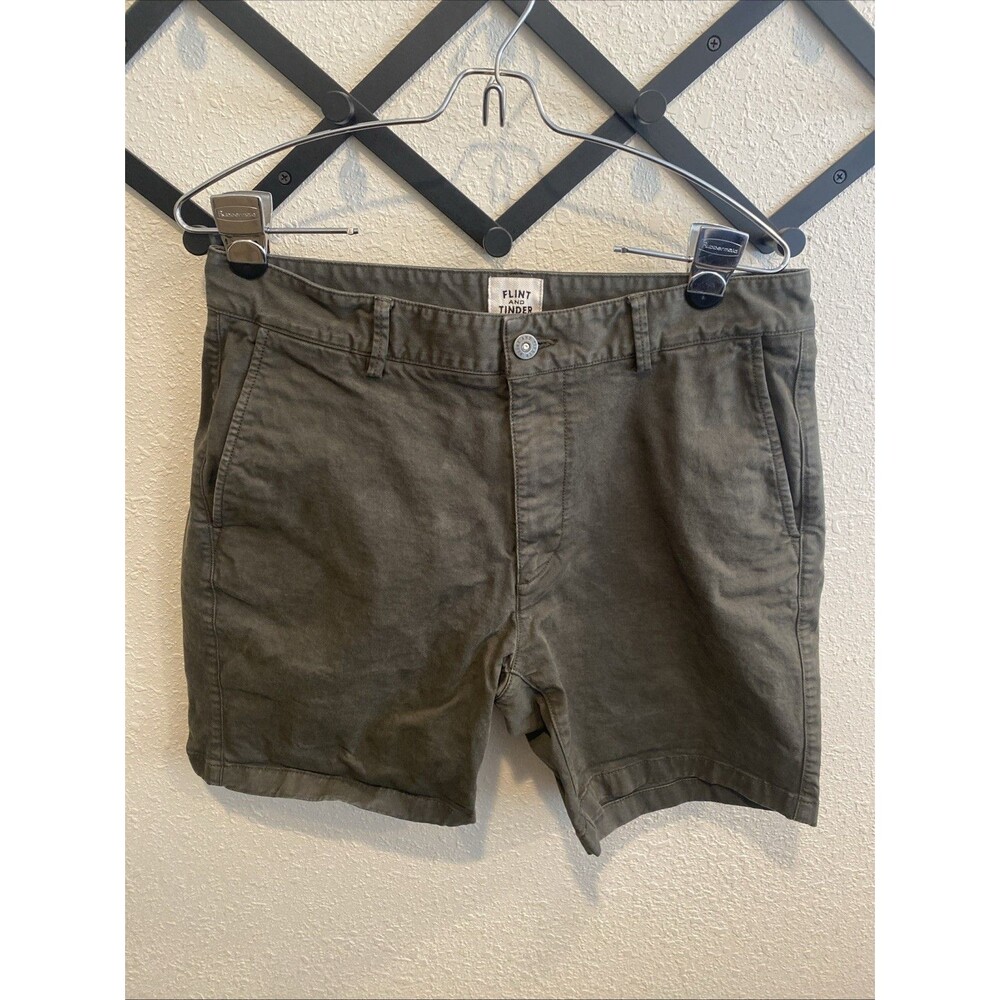 Flint And Tinder Olive Green Chino Shorts Size 31 Huckberry 7"